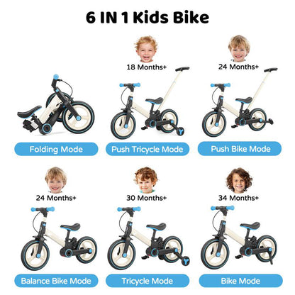 Multi-Functional Toddler Bike with Training Wheels