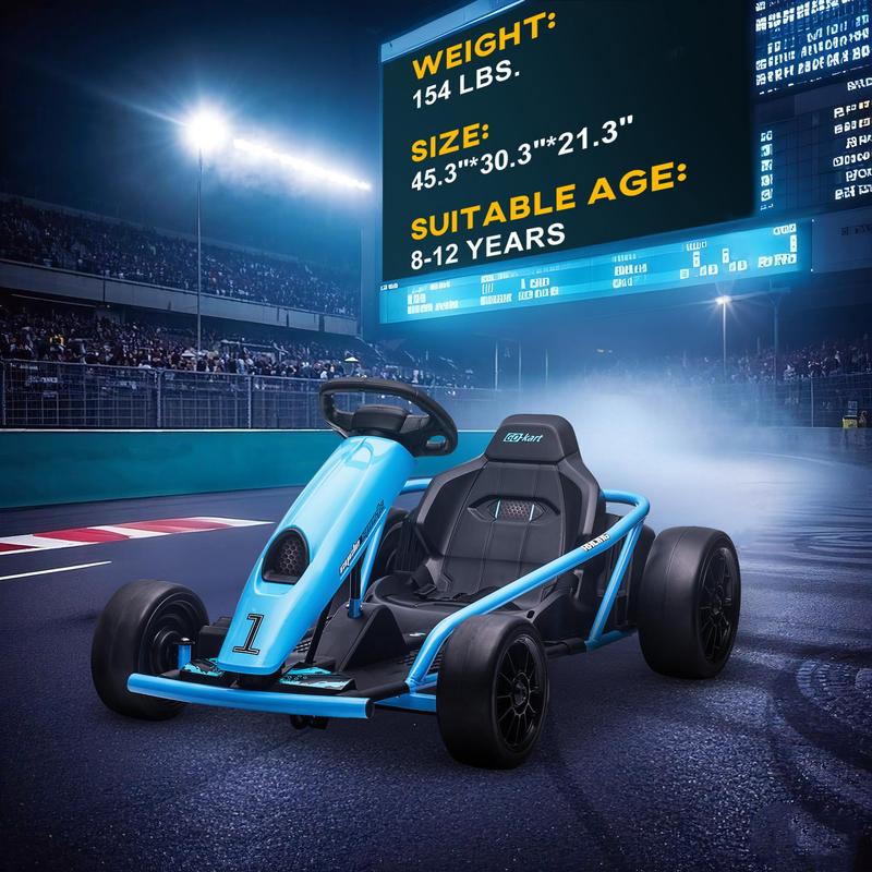 24V Electric Drifting Go Kart, 6-12Y