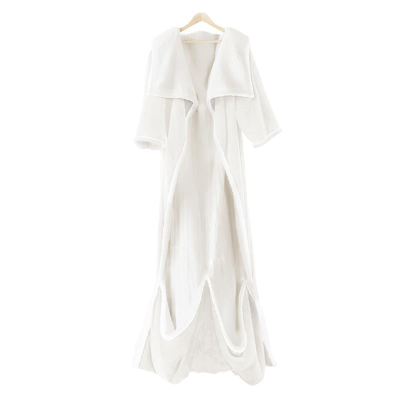 Heated wearable blanket with sleeves