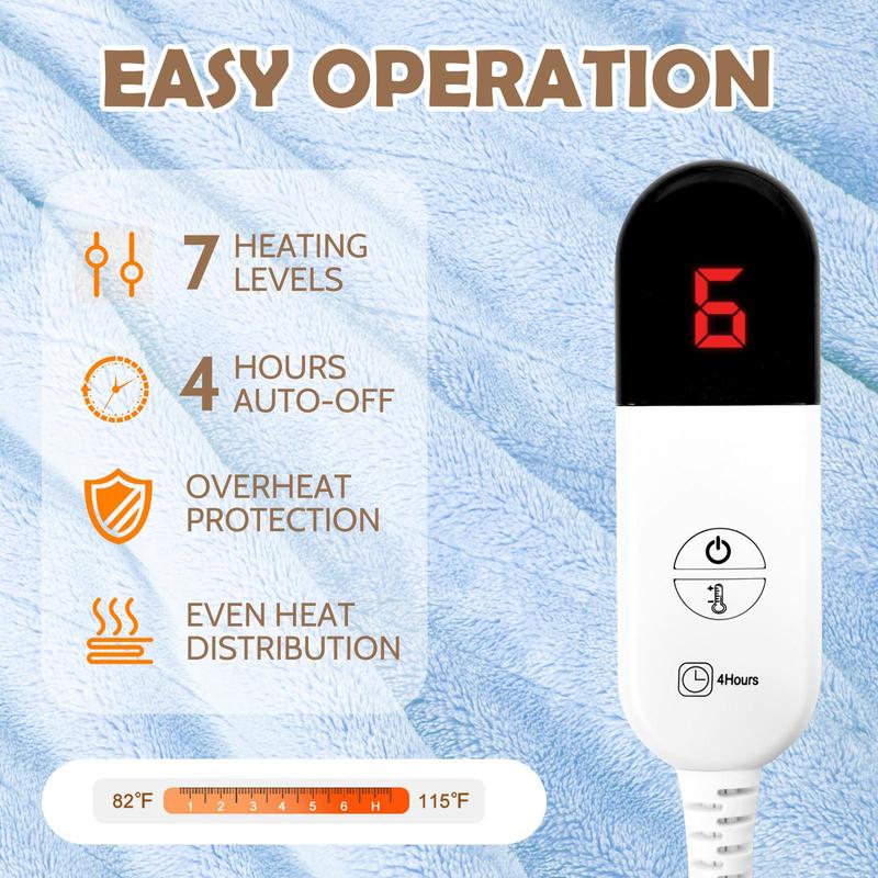 Heated wearable blanket with sleeves