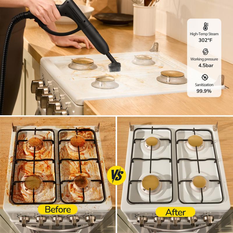 Powerful steam cleaner & mop, multi-purpose.