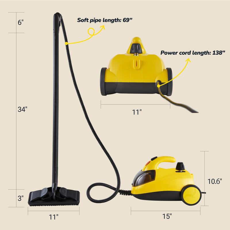 Powerful steam cleaner & mop, multi-purpose.