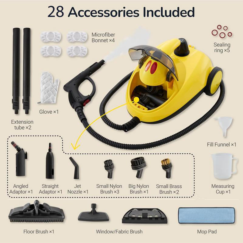 Powerful steam cleaner & mop, multi-purpose.